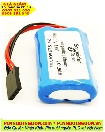 Schneider TSX17 PLC; Pin nuôi nguồn Schneider Electric 2XSL360/131 Battery 3.6v Lithium TSX17 